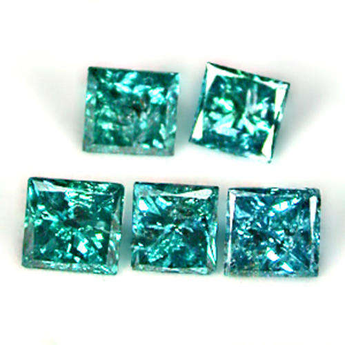 JUST JEWELS -  BLUE DIAMOND PRINCESS LOT (  5 Piece - 0.76 TCts)