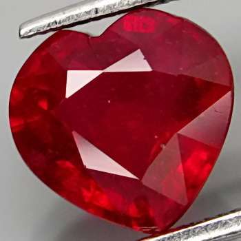 JUST JEWELS -  HOT RED RUBY HEART (2.08 Ct)