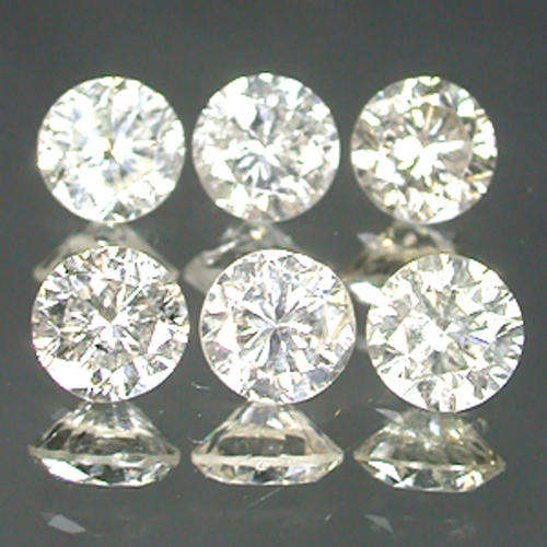 DIAMOND 6 Piece  (Off white/Pale Yellow ;SI2 - I1   - 0.55 TCt)