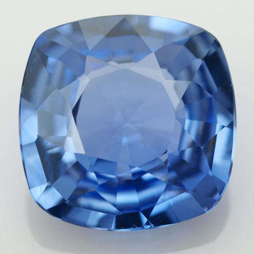 FLAWLESS 6.0 x 6.0mm RICH BLUE SAPPHIRE CUSHION (0.87 Ct) - Normal Heat only