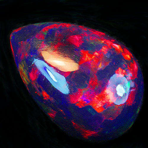 TOP CLASS ETHIOPIAN WELO BLACK OPAL (2.95 Ct - 13.81 x 9.35 x 5.27 mm)