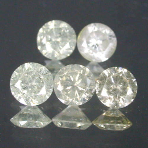 DIAMOND 5 Piece  (Off white ; I1   - 0.35 TCt - 2.5mm))