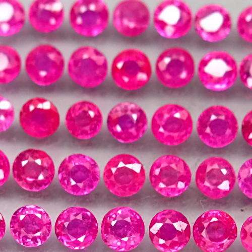 RED RUBY LOT (3.80 TCt 2.5mm - 35 Pcs)