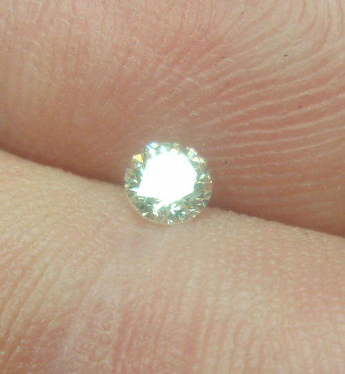 DIAMOND  SOLITAIRE (Colour Top Light Brown, SI1, 3.72 mm, Cut - Very good   - 0.18 Ct)