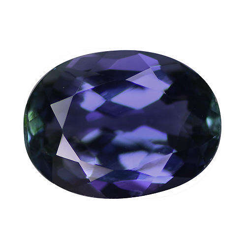 FLAWLESS UNHEATED PURPLE/BLUE TANZANITE - OVAL CUT (2.18 Ct )