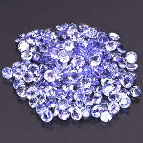 SILVER / VIOLET BLUE TANZANITE LOT-  (4.01 TCts  - 2.0 mm - 125 pieces)