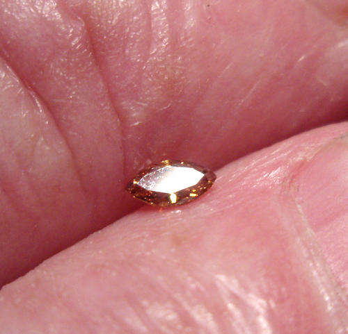 JUST JEWELS -  COGNAC ORANGE DIAMOND (0.08 Ct )