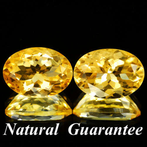 JUST JEWELS - NATURAL CITRINE PAIR - (Not Hydrothermal) (11.68 Ct )