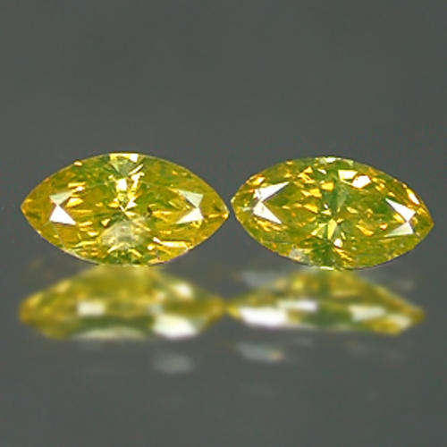 JUST JEWELS -  YELLOW DIAMOND PAIR (YELLOW - 0.49 TCts)