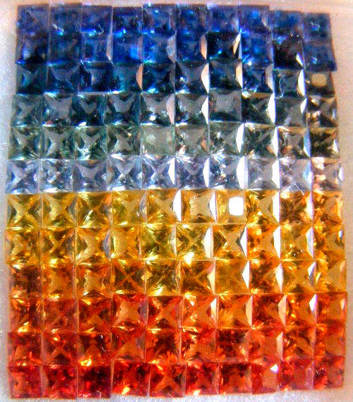 JUST JEWELS - FANCY SAPPHIRE  (12 x 12 Piece sets - 1.3 Cts/set)