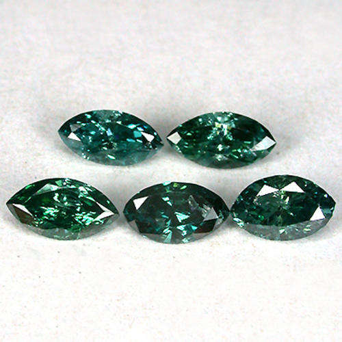 JUST JEWELS -  BLUE DIAMOND MARQUISE LOT (  5 Piece - 0.79 TCts)