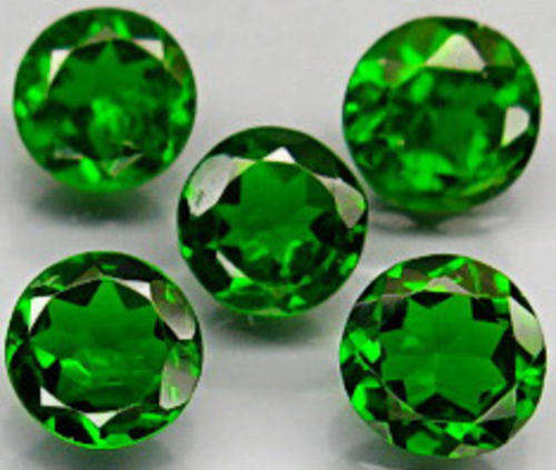 CHROME DIOPSIDE ROUND CUT LOT (5 x 4.5mm Pieces 2.0 TCt)