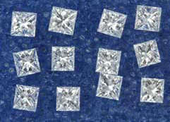 CERTIFIED (E/G) PRINCESS CUT DIAMOND LOT (12 x 2.2mm pieces - 0.885 TCts)