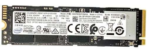 05 - 256 GB NVME Intel SSD 600p Series SSD SSDPEKKW256G 256 GB, M.2 80mm