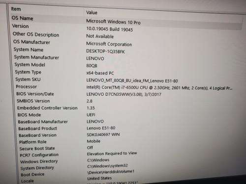 Lenovo E15-80 i7 RAM 8GB, SSD 500GB Graphic card 2GB - LCD CRACKED -PLEASE READ***