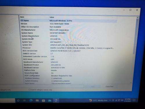 LENOVO THINKPAD X250- (12.5) CORE i7-5600U, 8GB DDR3 RAM, 256GB SSD. PLEASE READ