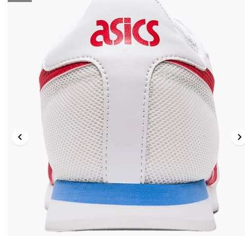 ASICS White & Red Tiger Runner Sneaker- SIZE 9 UK