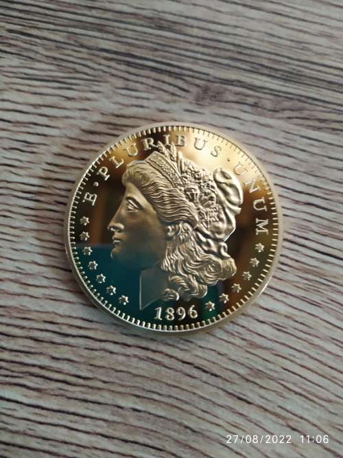 1896 Morgan Dollars commemorative 24k gold plated 1oz
