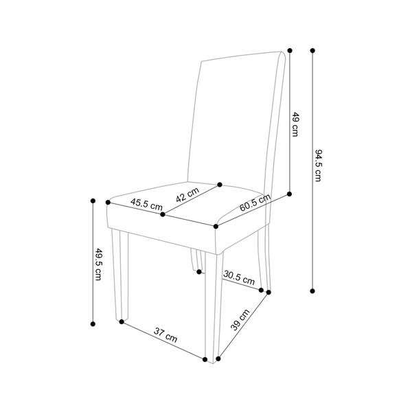 Decofern Dining Chair - Charcoal x5