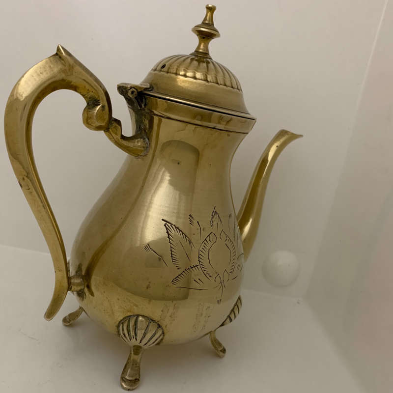 Vintage Silver Plated Teapot . E.P.N.S Floral Etched 4 Piece Set