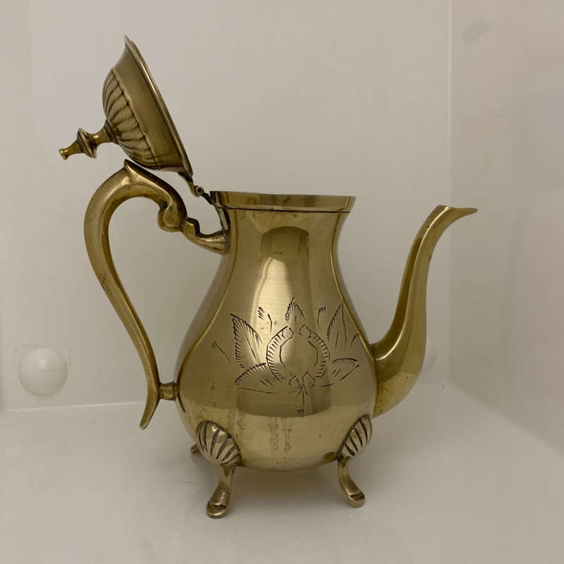 Vintage Silver Plated Teapot . E.P.N.S Floral Etched 4 Piece Set
