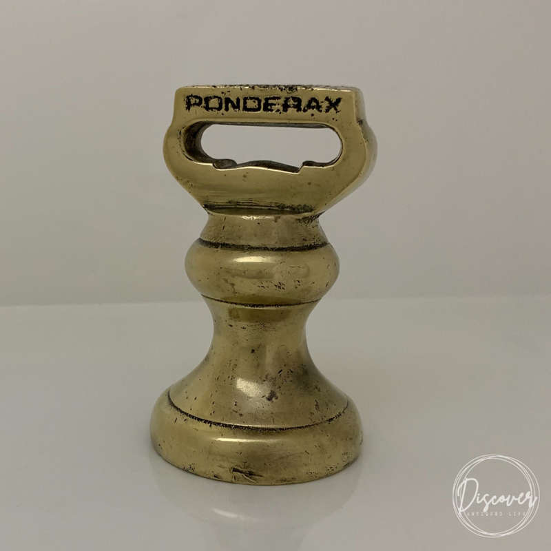 Bell Weight, Ponderax Brass Scale Weight, Solid Brass Antique -710g-1920s