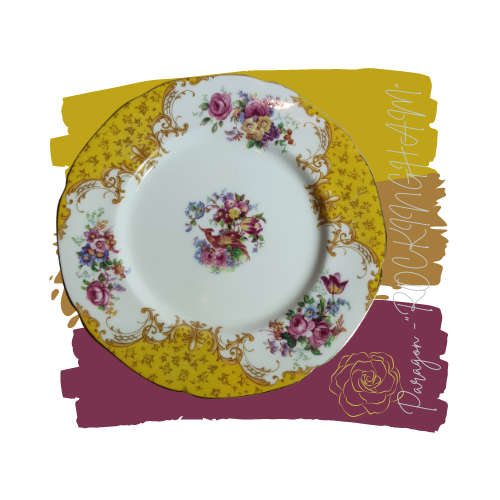 Rim Plate, 15.5cm - Side, Dessert, or Pie Plate - Rockingham yellow pattern.