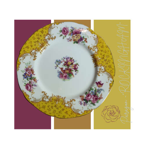 Rim Plate, 15.5cm - Side, Dessert, or Pie Plate - Rockingham yellow pattern.