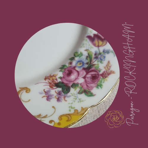 Rim Plate, 15.5cm - Side, Dessert, or Pie Plate - Rockingham yellow pattern.