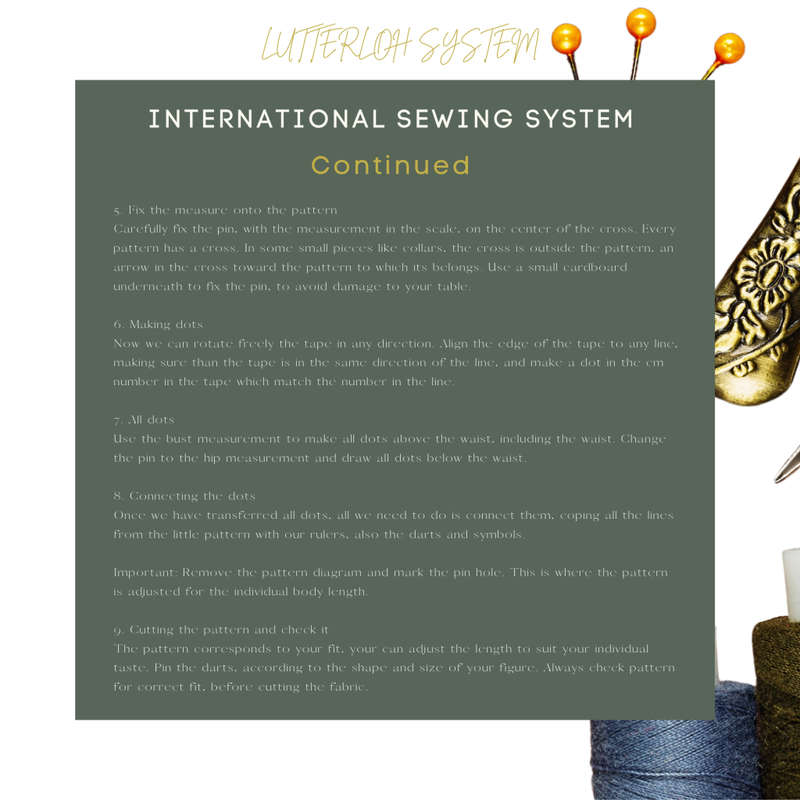 Lutterloh System International - International sewing system.- Vintage kit-1980s