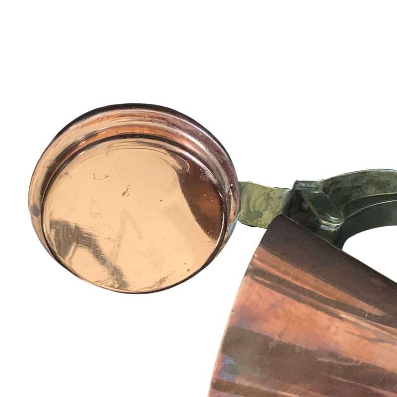 Large Retro Two Tone Vintage Turkish Coffee Pot - Red Brass and Copper