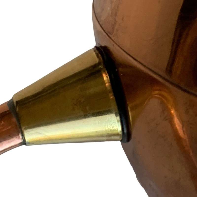 Large Retro Two Tone Vintage Turkish Coffee Pot - Red Brass and Copper