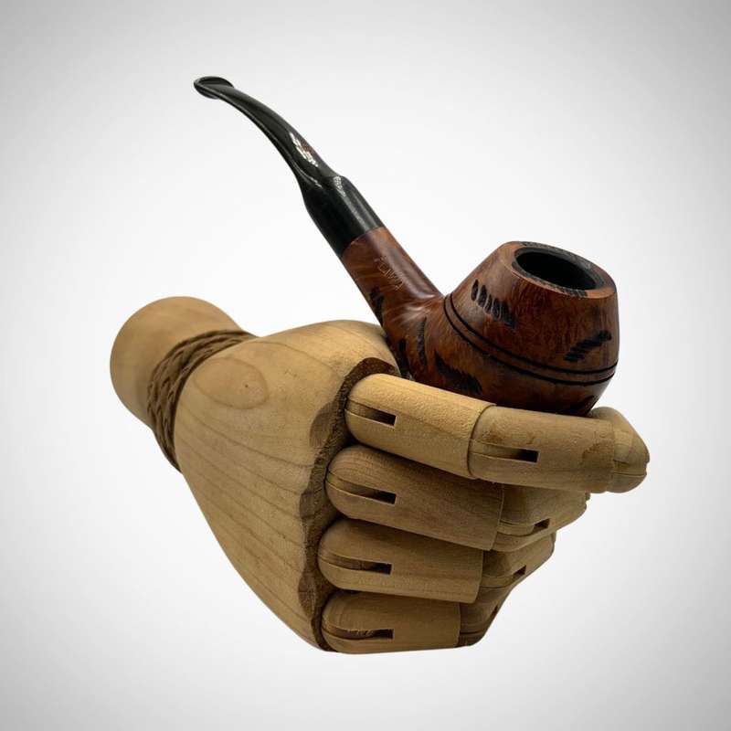 Vintage Lorenzo Flavia Spitfire Filter Tobacco Pipe with Free Pouch c.1980 - Italian Wooden Smoking