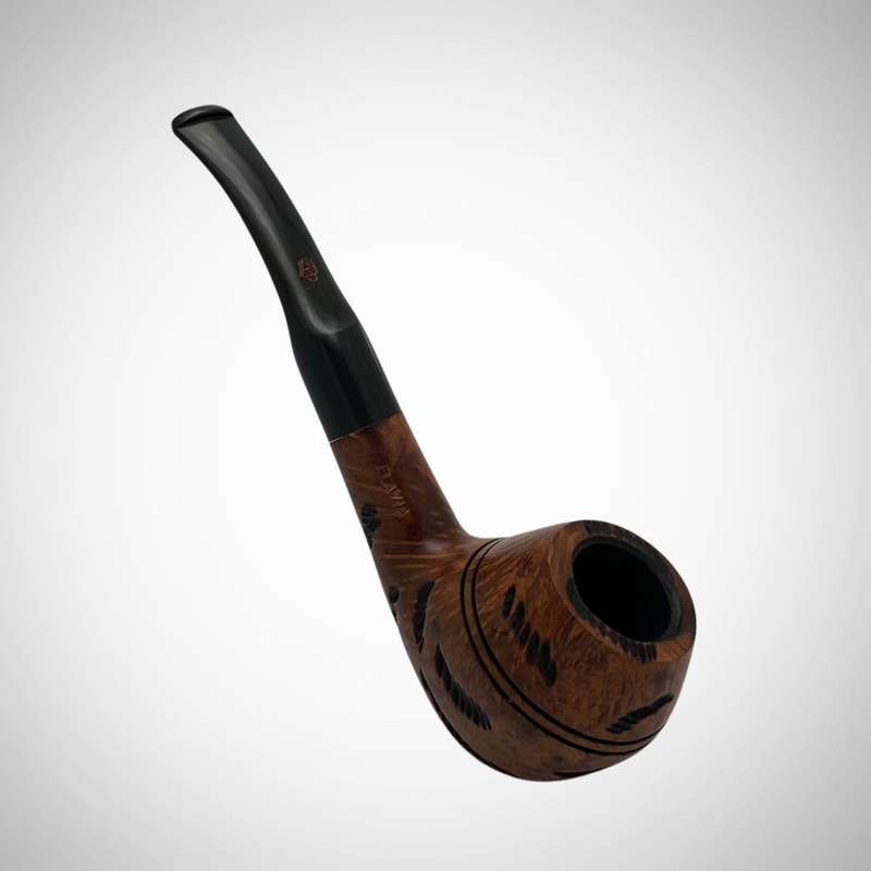 Vintage Lorenzo Flavia Spitfire Filter Tobacco Pipe with Free Pouch c.1980 - Italian Wooden Smoking