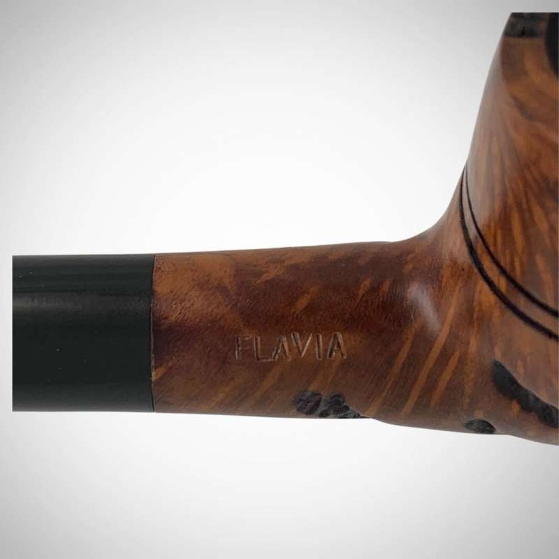Vintage Lorenzo Flavia Spitfire Filter Tobacco Pipe with Free Pouch c.1980 - Italian Wooden Smoking