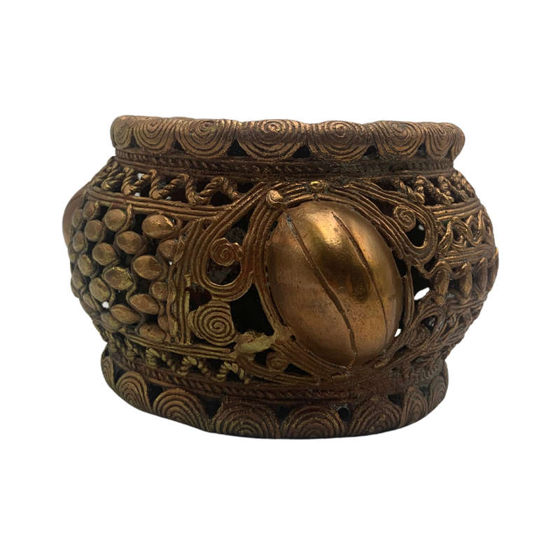 Large 1800s Antique African Bronze Manilla Currency Bracelet