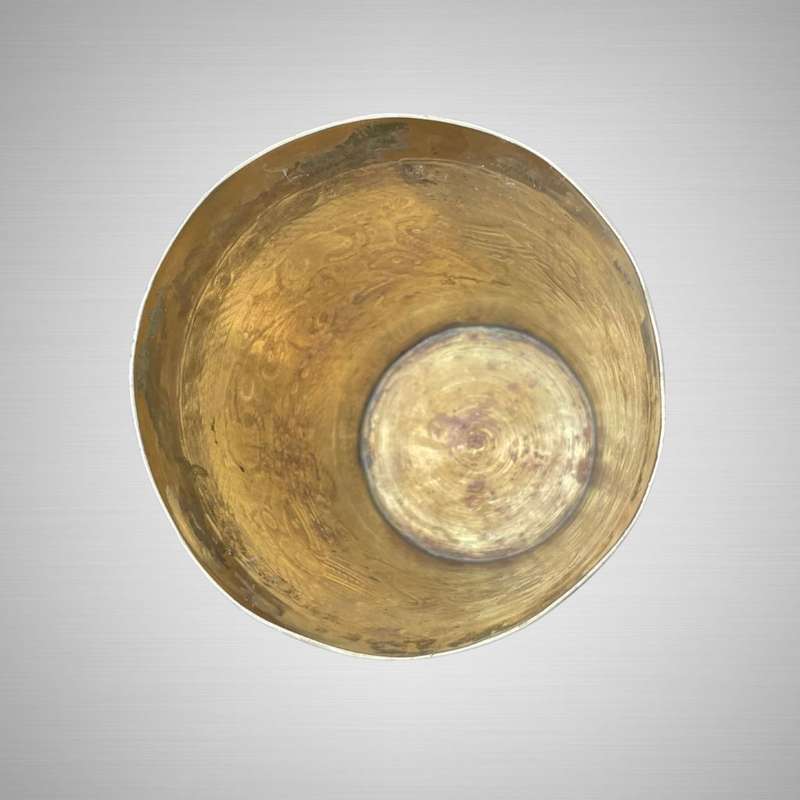 Vintage Hand-Engraved North Indian Brass Islamic Mughal Tumblers - Peacock Motif