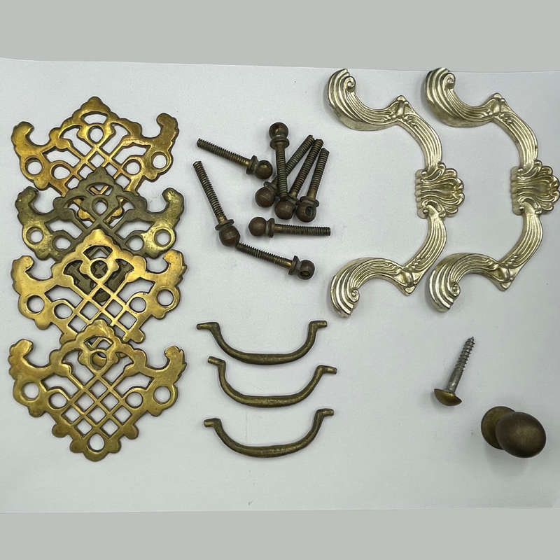 Assorted Vintage, and Art Nouveau Hardware Lot - Asian, French, Neo-Classical hardware
