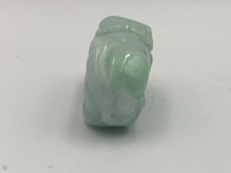Foo Dog - Reduced !Vintage Ice Waxy Green Feng Shui Jadeite Wealth Pixiu Jade Pendant with Pedestal