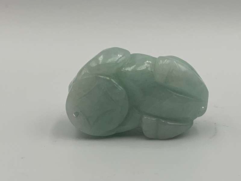 Foo Dog - Reduced !Vintage Ice Waxy Green Feng Shui Jadeite Wealth Pixiu Jade Pendant with Pedestal