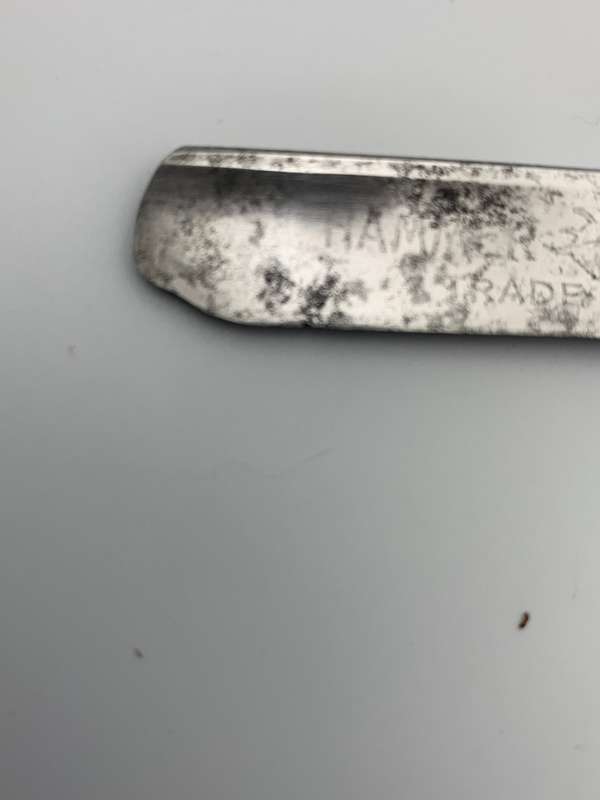 Rare Antique Wald Solingen 3083 German WWI Straight Gong Razor c.1918 - Collectible Piece