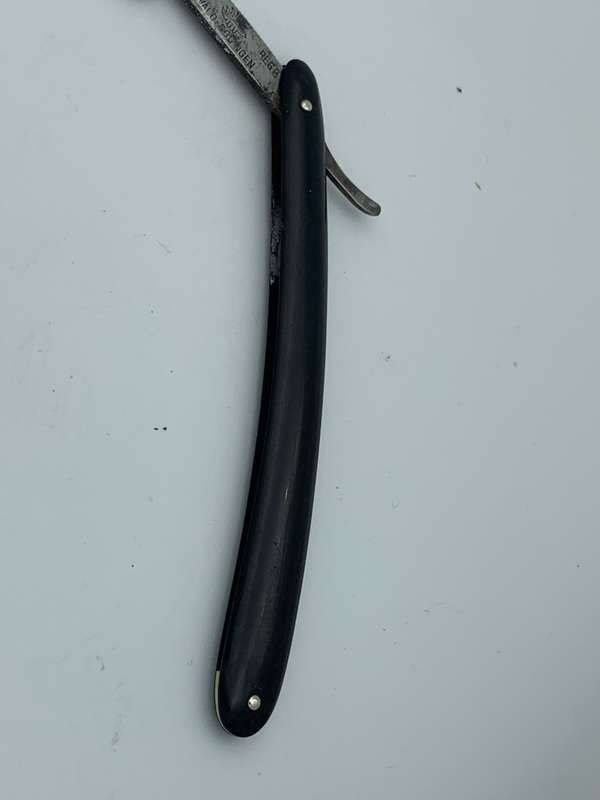 Rare Antique Wald Solingen 3083 German WWI Straight Gong Razor c.1918 - Collectible Piece