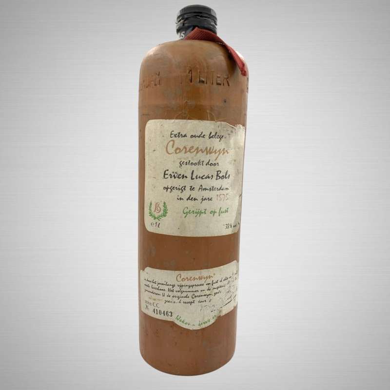 Vintage Erven Lucas Bols Corenwyn Amsterdam Tall Stoneware Gin Bottle Crock