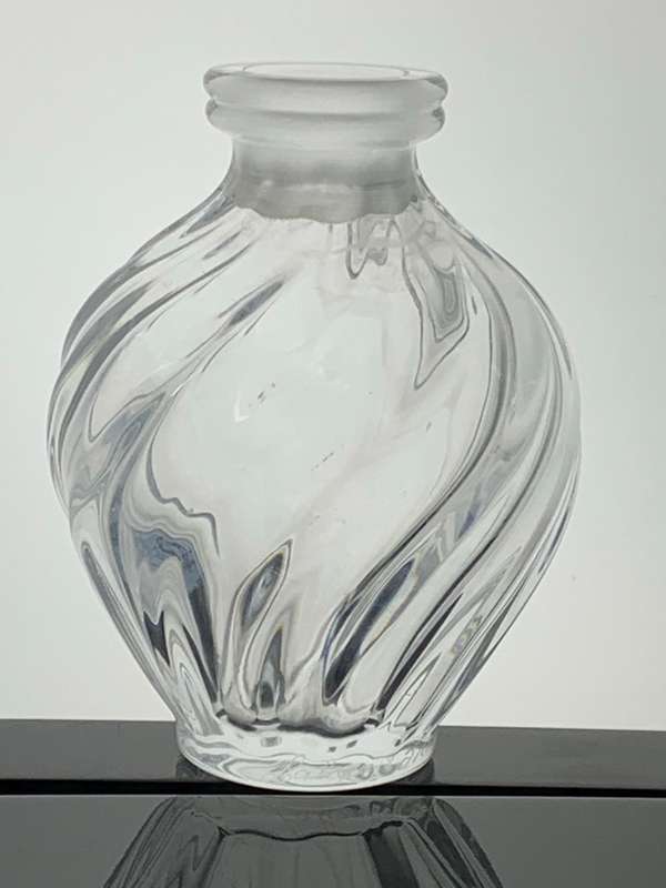Vintage Nina Ricci L`Air du Temps Perfume Bottle with Lalique Frosted Kissing Doves Stopper - Signed