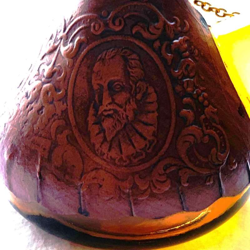 Rare Retro Spanish Poron Fine Leather Art Decanter c1960-1980