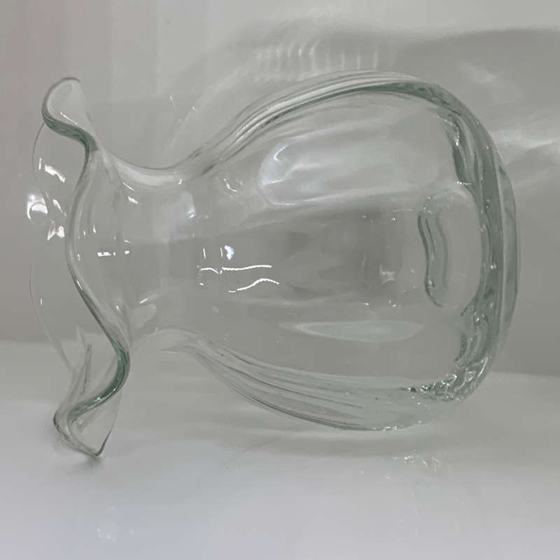 Vintage Tiffany & Co. Style Crystal Devon Optic Vase - Ruffled Edge Home Décor Vase
