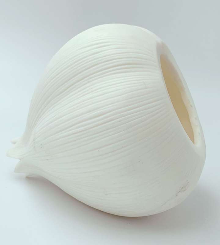 Elegant Luna Fine Porcelain Natural Sculptural Candle Votive - Rare Natural Discontinued Piece