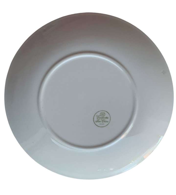 Constantia Blue and White Coaching Scenes `The Red Lion` Fine China Plate - 24.5cm