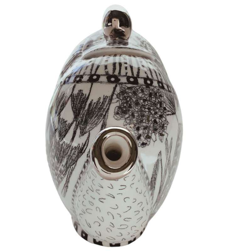 Reduced! Elke Jones Art Collection: Handmade Ceramic Coffee/Tea Pot