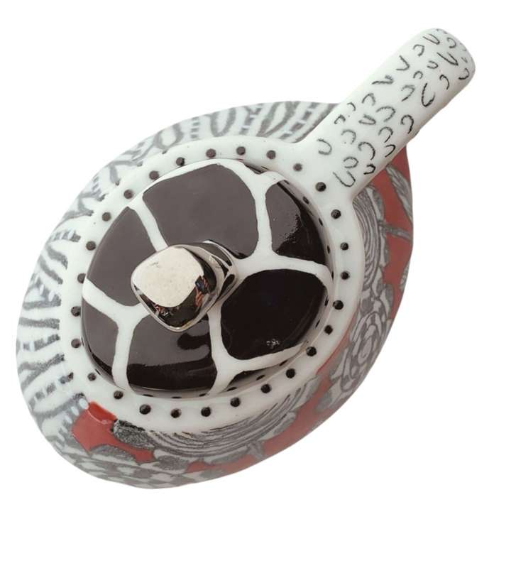 Reduced! Elke Jones Art Collection: Handmade Ceramic Sugar Pot